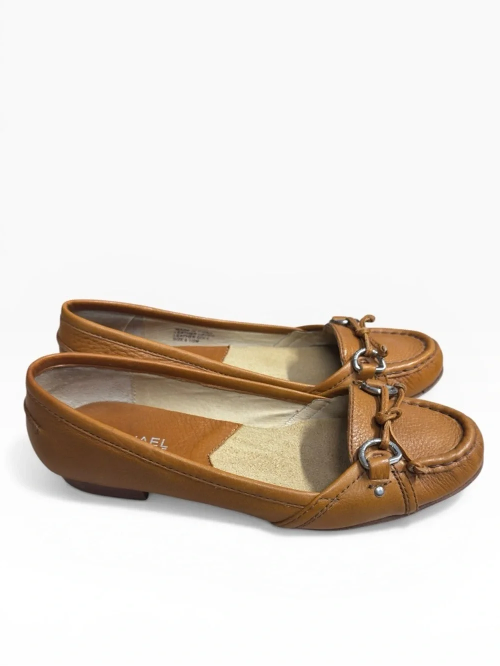 Michael Kors Brown Leather Driving Moc Loafers Slip On Womens Size US 6.5